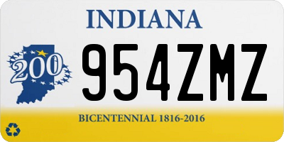 IN license plate 954ZMZ