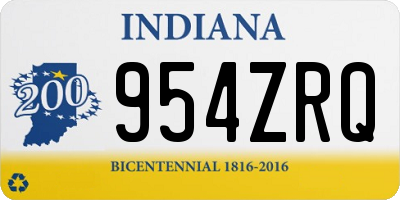 IN license plate 954ZRQ