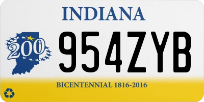 IN license plate 954ZYB