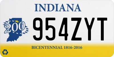 IN license plate 954ZYT