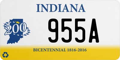 IN license plate 955A