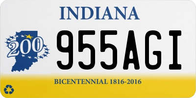 IN license plate 955AGI