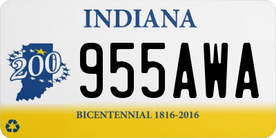 IN license plate 955AWA
