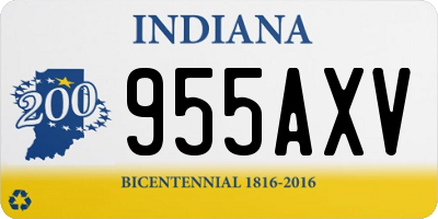 IN license plate 955AXV