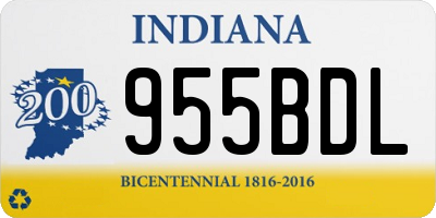 IN license plate 955BDL