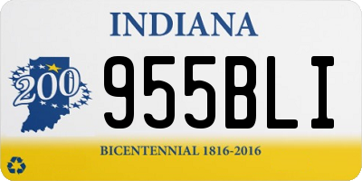 IN license plate 955BLI