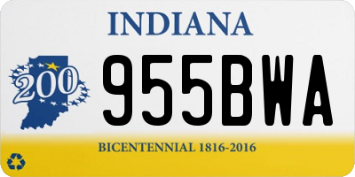 IN license plate 955BWA