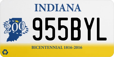 IN license plate 955BYL