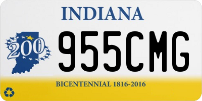 IN license plate 955CMG