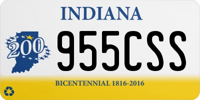 IN license plate 955CSS
