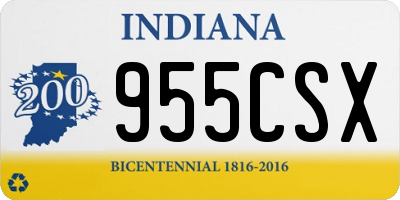 IN license plate 955CSX