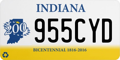 IN license plate 955CYD