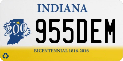 IN license plate 955DEM
