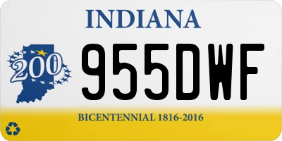 IN license plate 955DWF