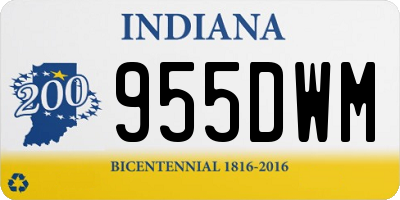 IN license plate 955DWM