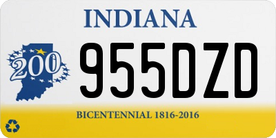 IN license plate 955DZD