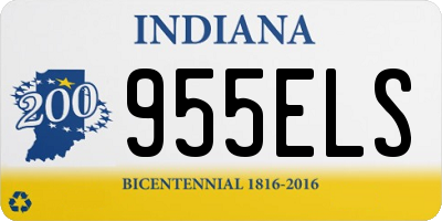 IN license plate 955ELS