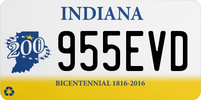IN license plate 955EVD