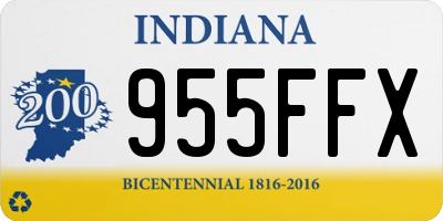 IN license plate 955FFX