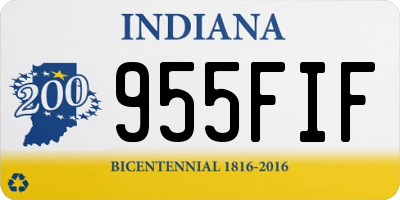 IN license plate 955FIF