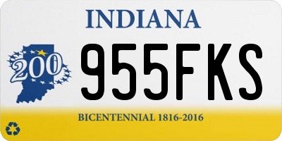 IN license plate 955FKS