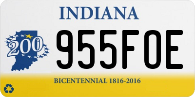 IN license plate 955FOE