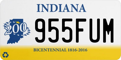 IN license plate 955FUM