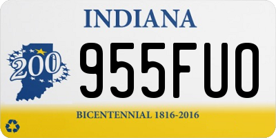 IN license plate 955FUO