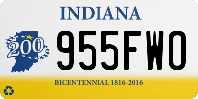 IN license plate 955FWO