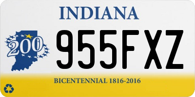 IN license plate 955FXZ