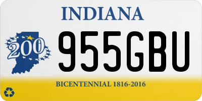 IN license plate 955GBU