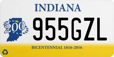 IN license plate 955GZL