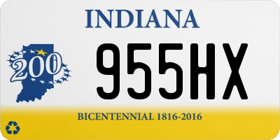 IN license plate 955HX