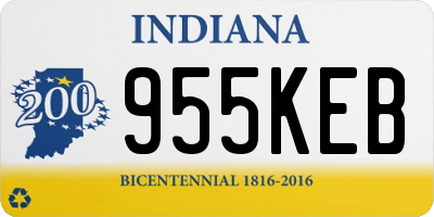 IN license plate 955KEB