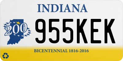 IN license plate 955KEK
