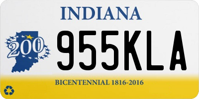 IN license plate 955KLA