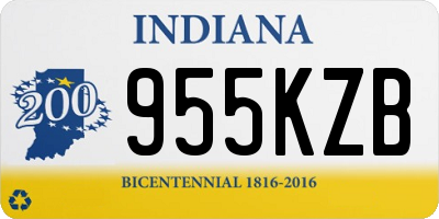 IN license plate 955KZB