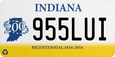 IN license plate 955LUI