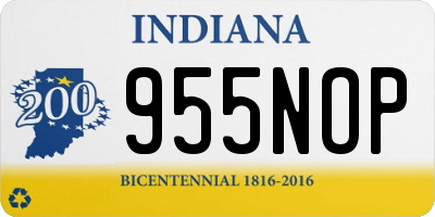 IN license plate 955NOP