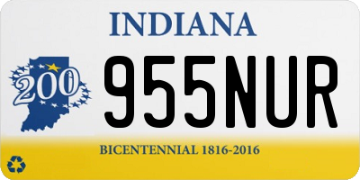 IN license plate 955NUR