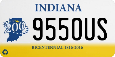 IN license plate 955OUS