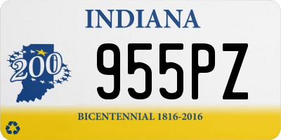 IN license plate 955PZ