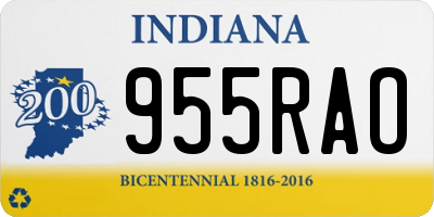 IN license plate 955RAO