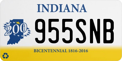 IN license plate 955SNB