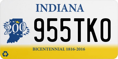 IN license plate 955TKO