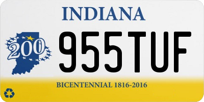 IN license plate 955TUF