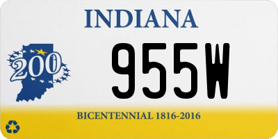 IN license plate 955W