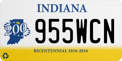 IN license plate 955WCN