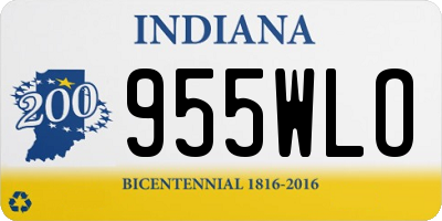IN license plate 955WLO