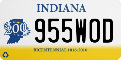 IN license plate 955WOD